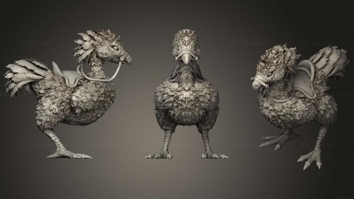 Статуэтки животных (Чокобо, STKJ_1682) 3D модель для ЧПУ станка